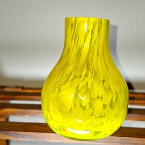 Yellow Glass Vase